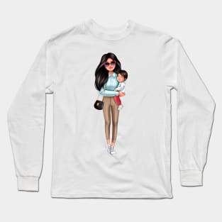 mother with son Long Sleeve T-Shirt